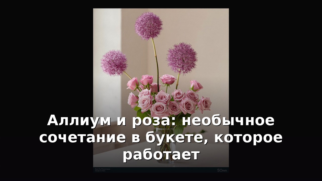 Аллиум и роза: необычное сочетание в букете, которое работает