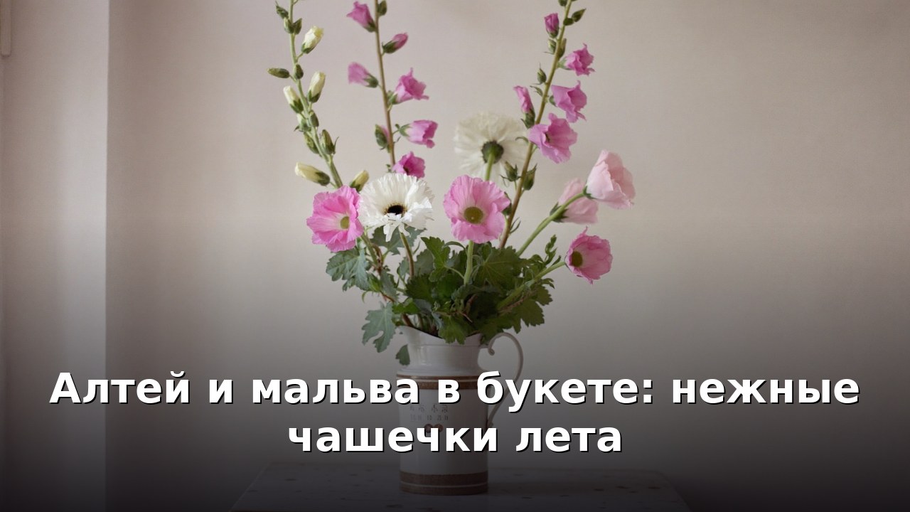 Алтей и мальва в букете: нежные чашечки лета