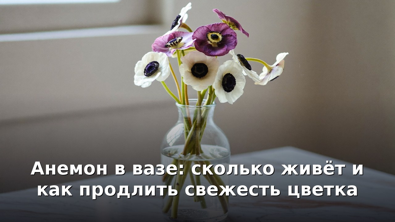 Анемон в вазе: сколько живёт и как продлить свежесть цветка