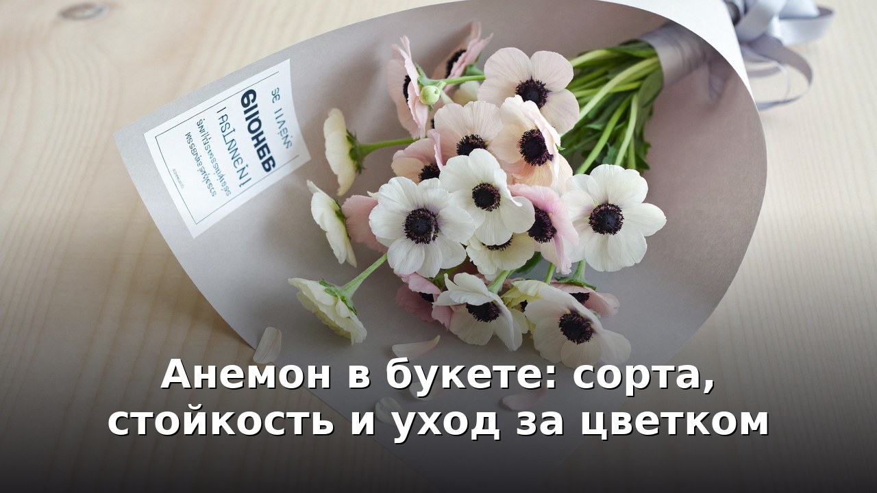 Анемон в букете: сорта, стойкость и уход за цветком