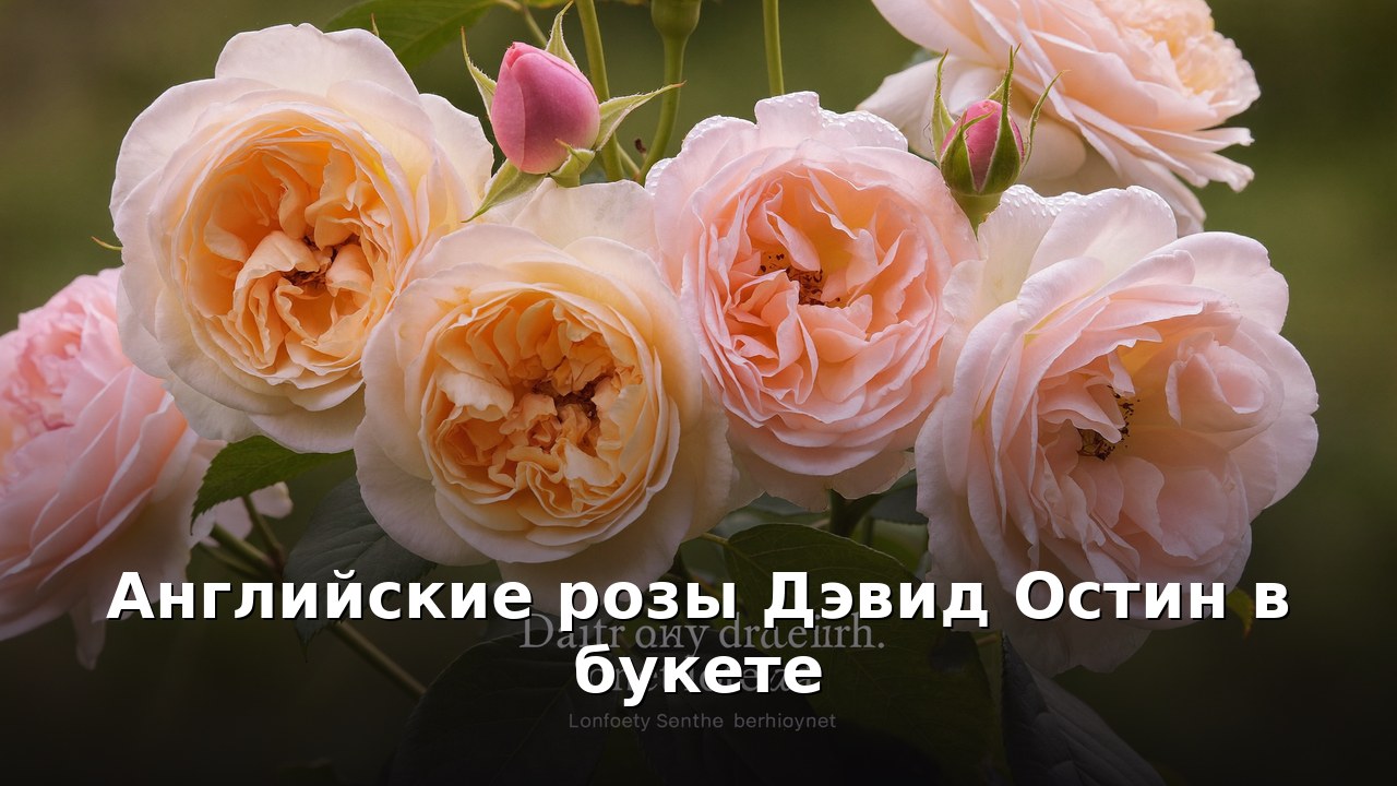 Английские розы Дэвид Остин в букете