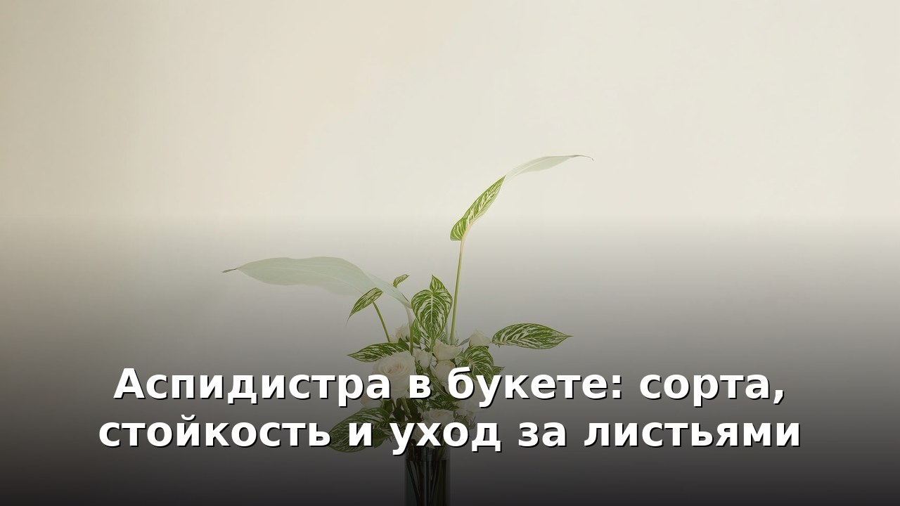 Аспидистра в букете: сорта, стойкость и уход за листьями