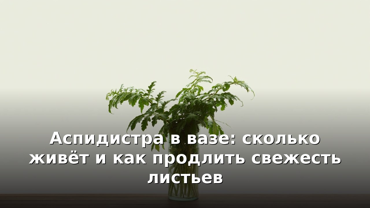Аспидистра в вазе: сколько живёт и как продлить свежесть листьев