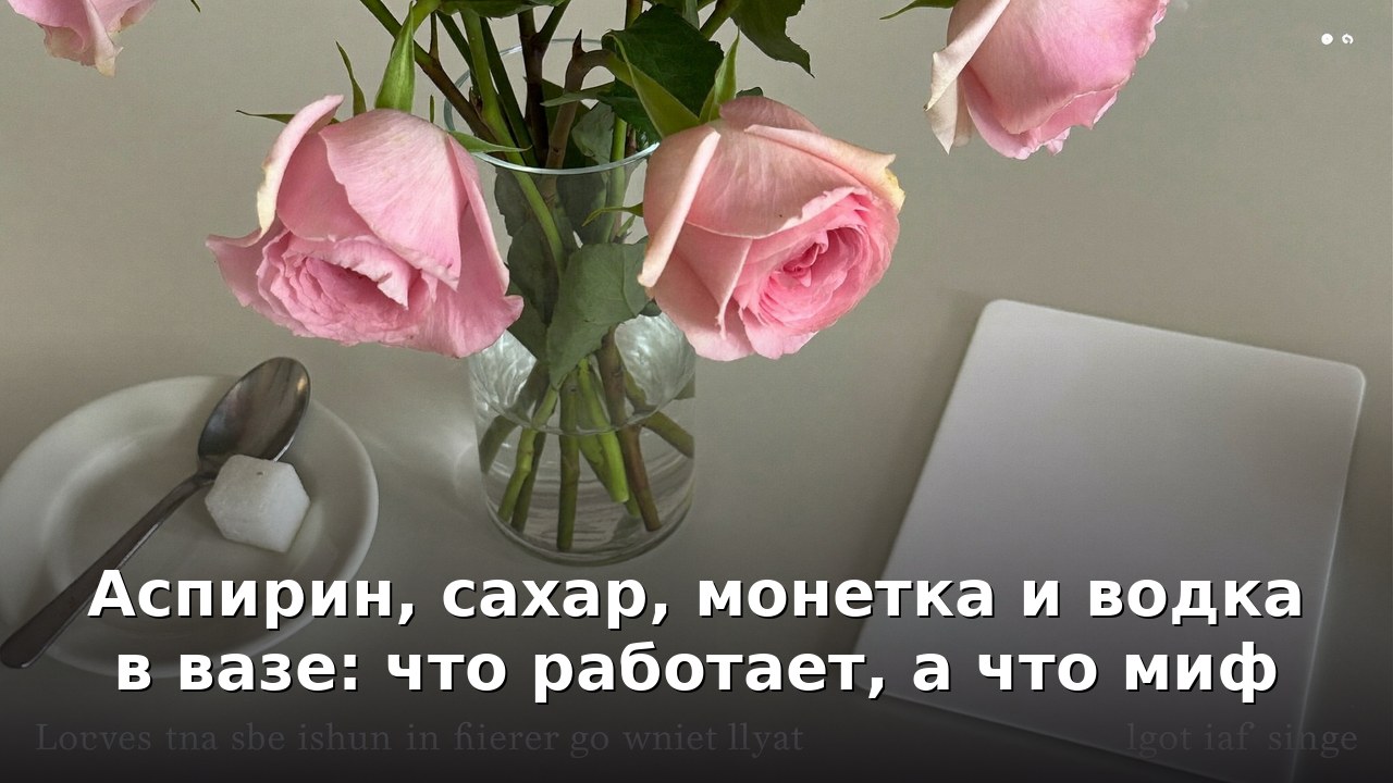Аспирин, сахар, монетка и водка в вазе: что работает, а что миф