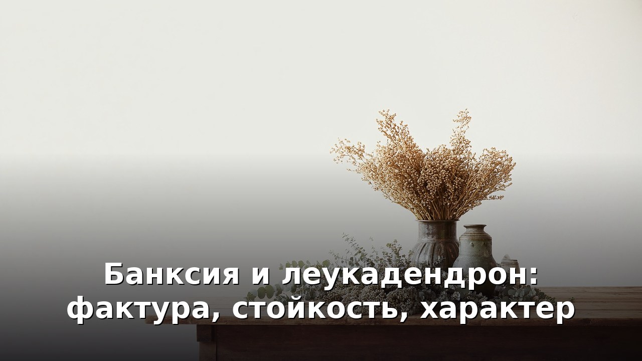 Банксия и леукадендрон: фактура, стойкость, характер