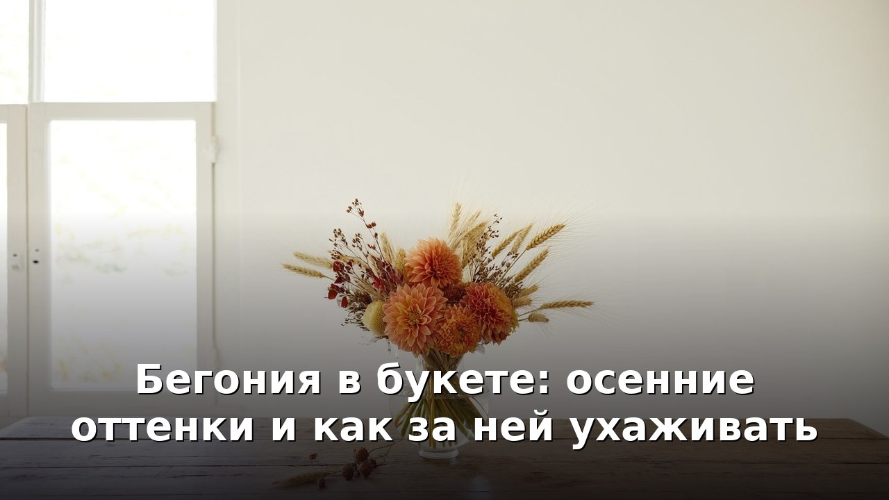 Бегония в букете: осенние оттенки и как за ней ухаживать
