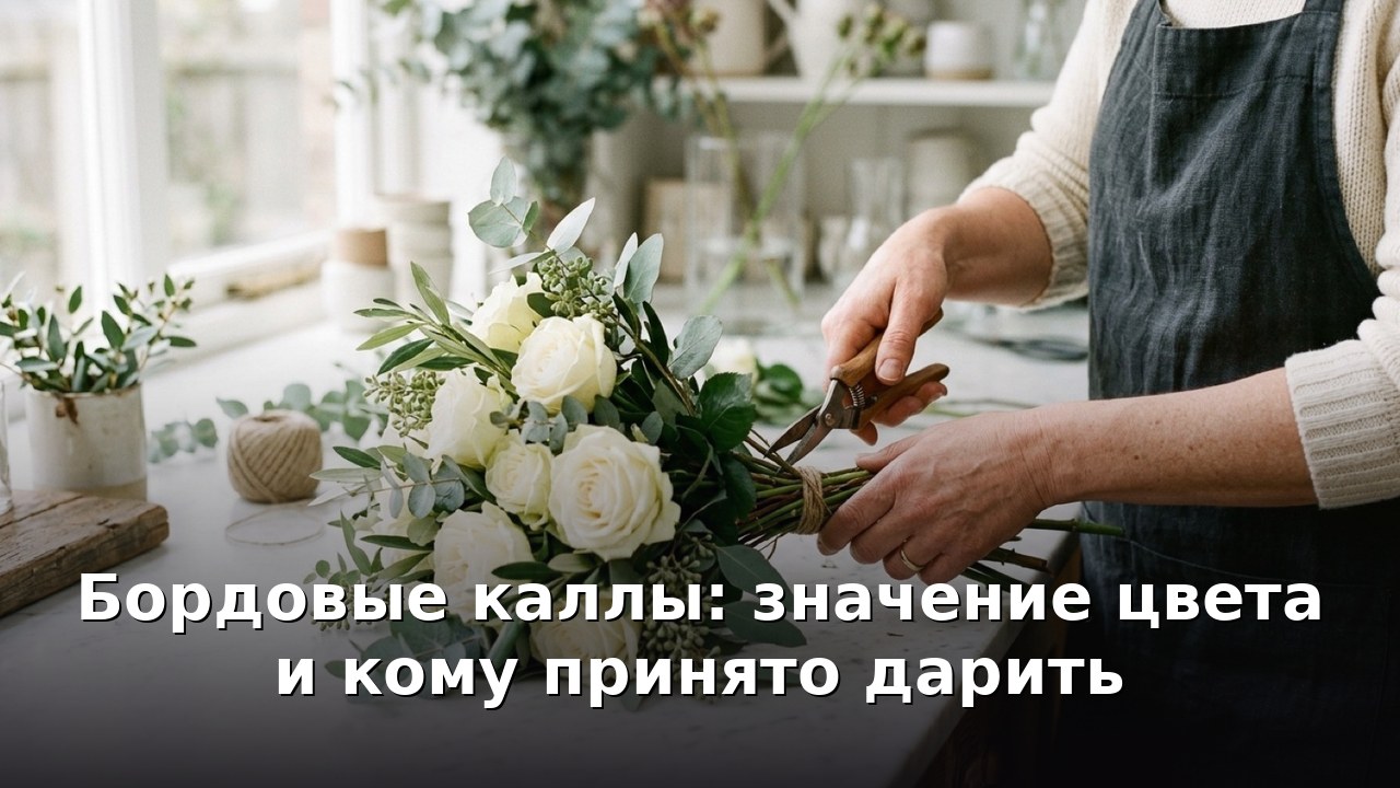 Бордовые каллы: значение цвета и кому принято дарить