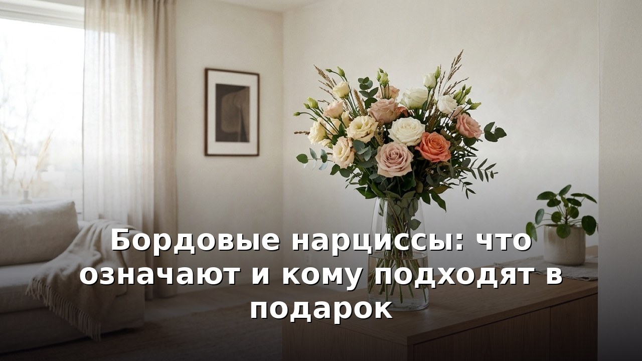 Бордовые нарциссы: что означают и кому подходят в подарок