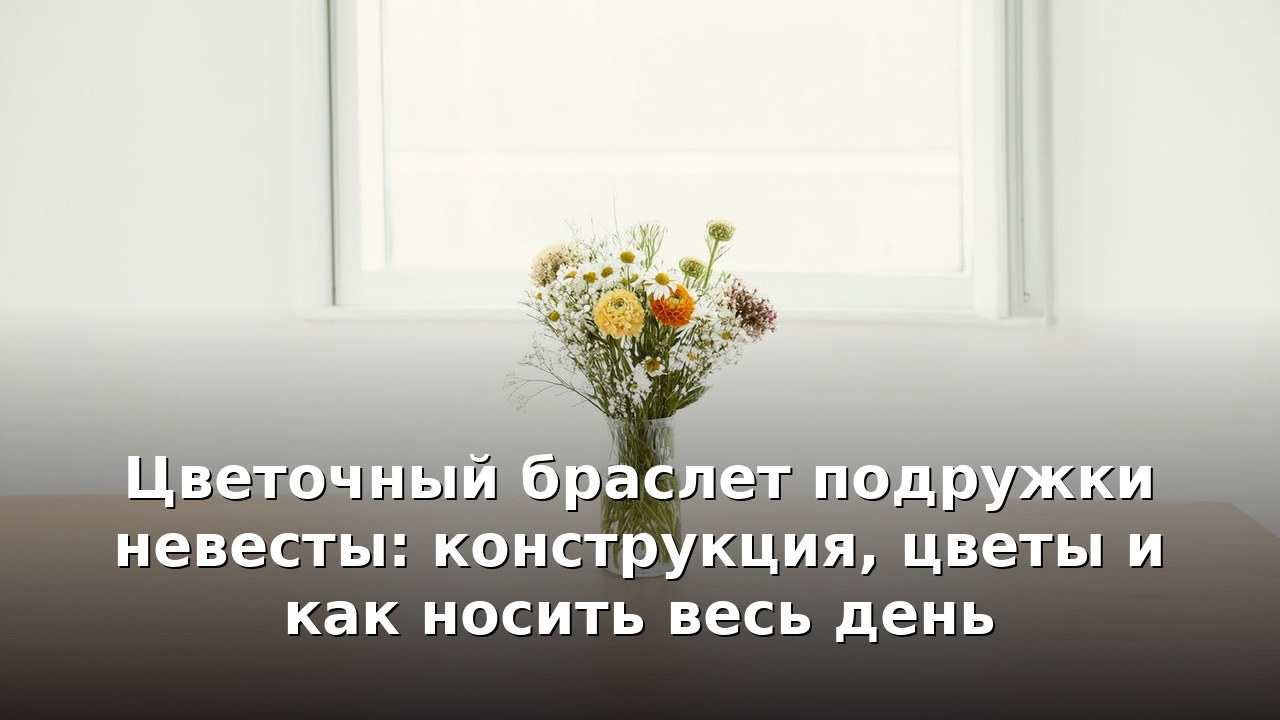 Цветочный браслет подружки невесты: конструкция, цветы и как носить весь день