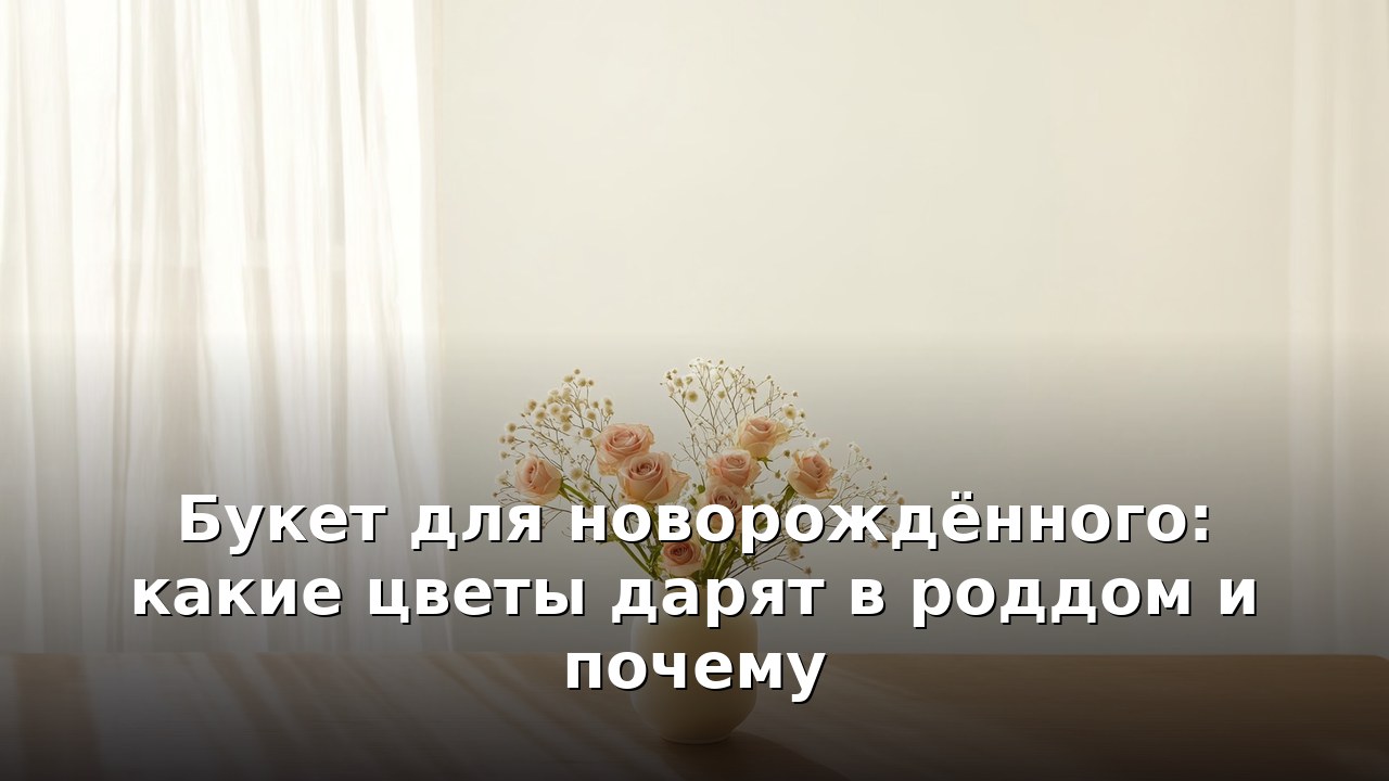 Букет для новорождённого: какие цветы дарят в роддом и почему