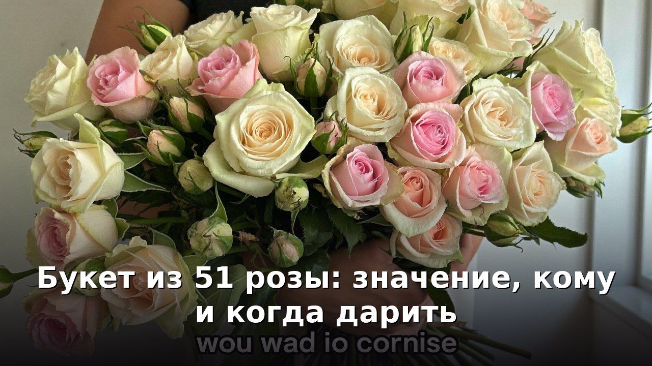 Букет из 51 розы: значение, кому и когда дарить