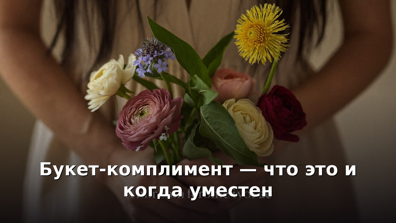 Букет-комплимент — что это и когда уместен