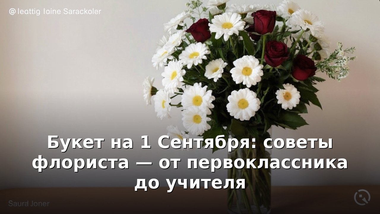 Букет на 1 Сентября: советы флориста — от первоклассника до учителя