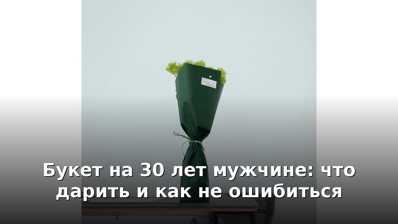 Букет на 30 лет мужчине: что дарить и как не ошибиться