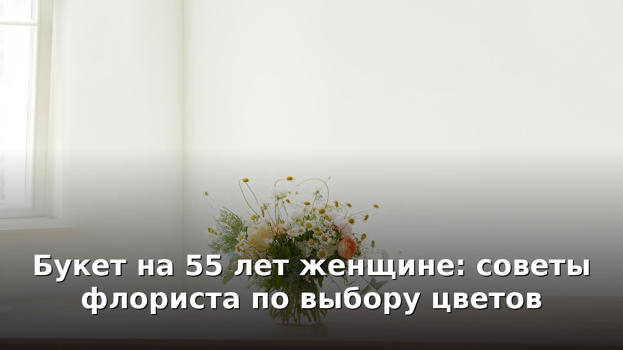 Букет на 55 лет женщине: советы флориста по выбору цветов