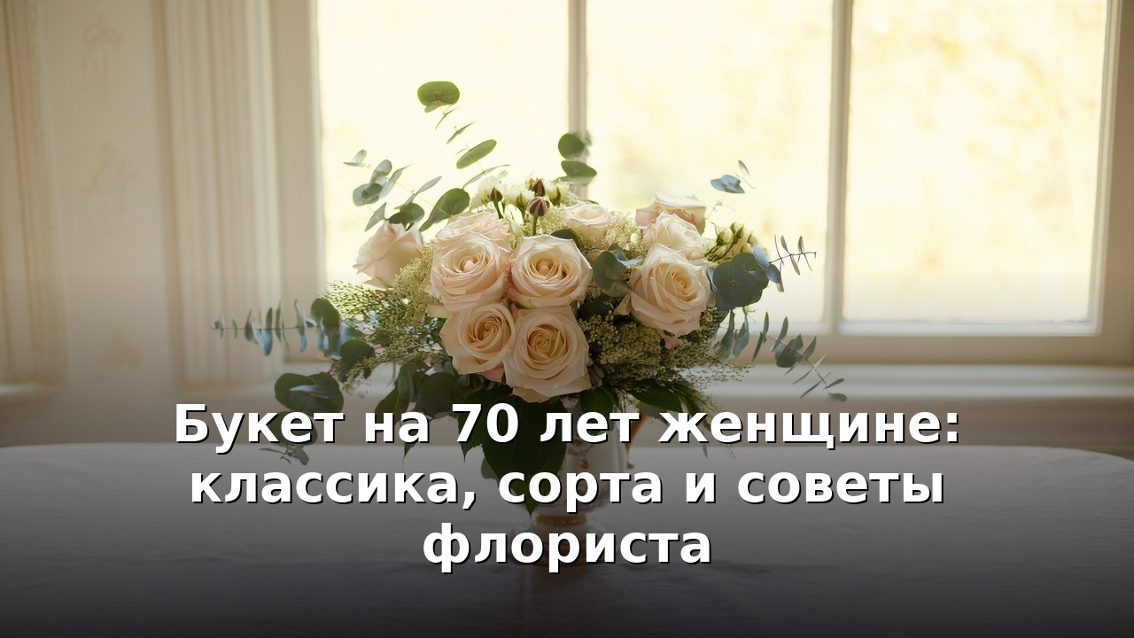 Букет на 70 лет женщине: классика, сорта и советы флориста