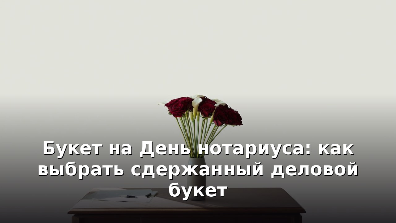 Букет на День нотариуса: как выбрать сдержанный деловой букет