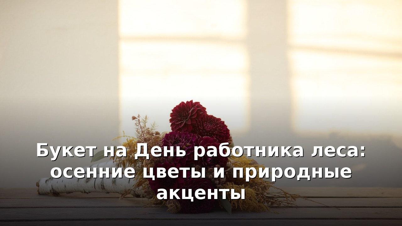 Букет на День работника леса: осенние цветы и природные акценты