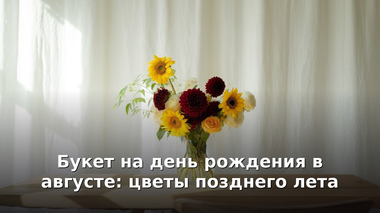 Букет на день рождения в августе: цветы позднего лета