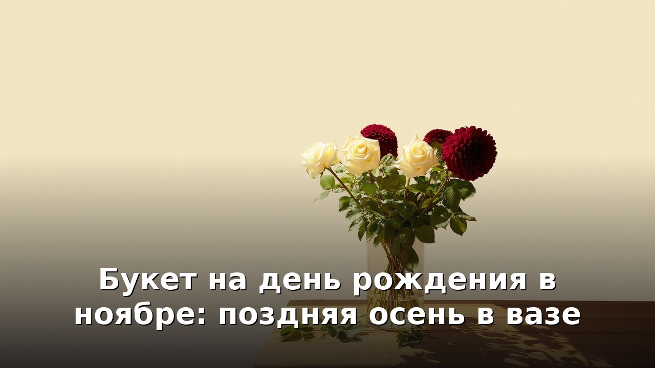 Букет на день рождения в ноябре: поздняя осень в вазе