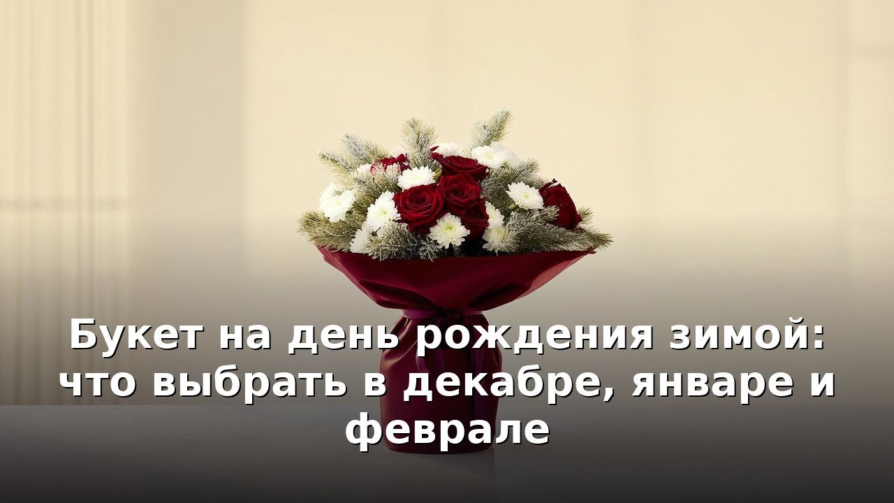 Букет на день рождения зимой: что выбрать в декабре, январе и феврале