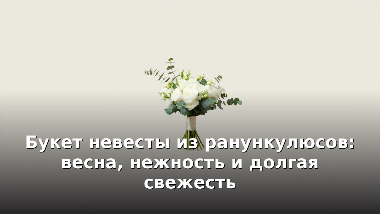 Букет невесты из ранункулюсов: весна, нежность и долгая свежесть