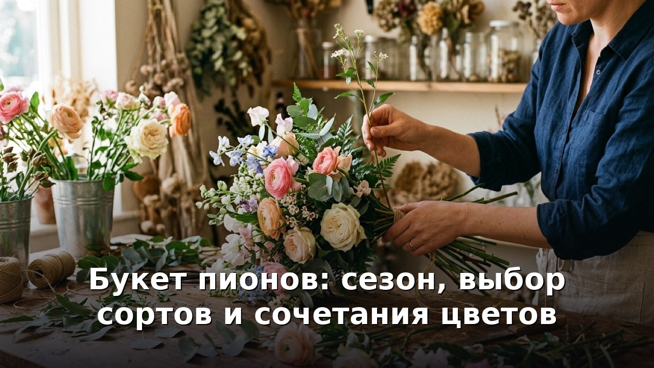 Букет пионов: сезон, выбор сортов и сочетания цветов