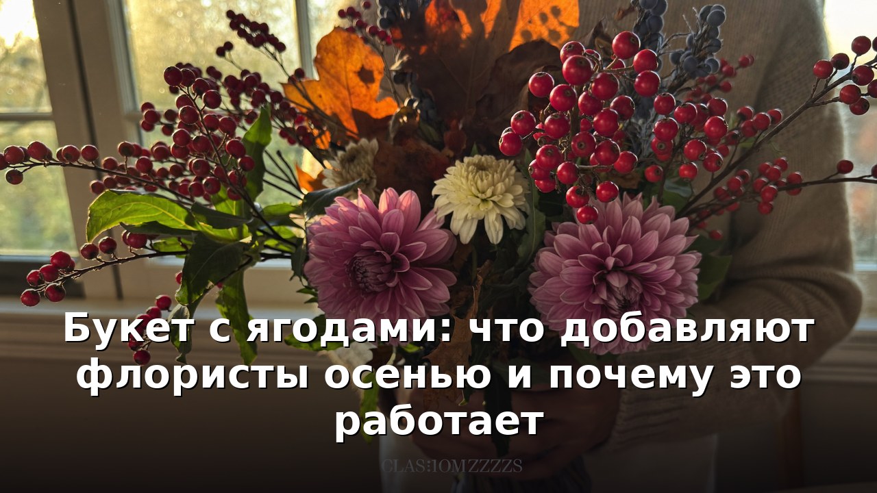 Букет с ягодами: что добавляют флористы осенью и почему это работает