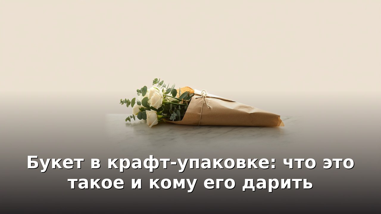 Букет в крафт-упаковке: что это такое и кому его дарить