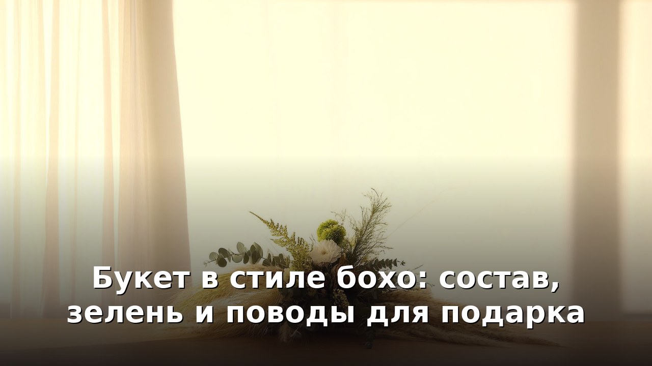 Букет в стиле бохо: состав, зелень и поводы для подарка