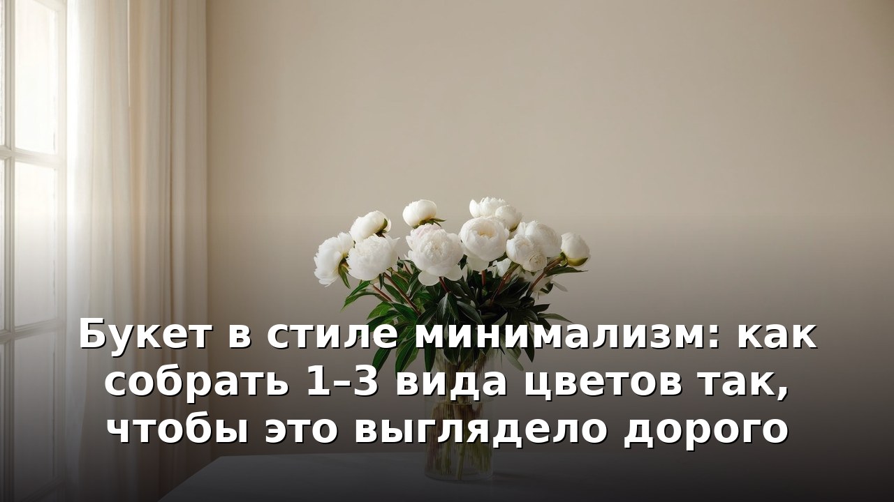 Букет в стиле минимализм: как собрать 1–3 вида цветов так, чтобы это выглядело дорого