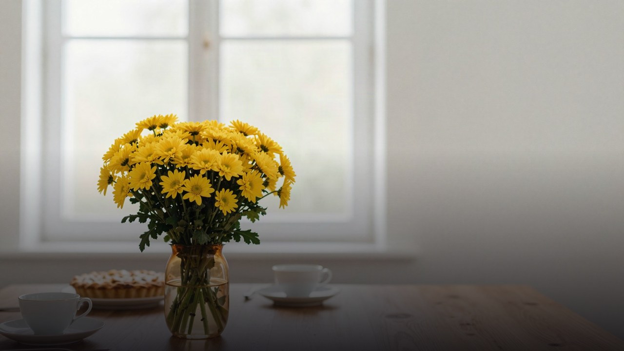 Букет жёлтых хризантем на юбилей: идеи, составы и цены