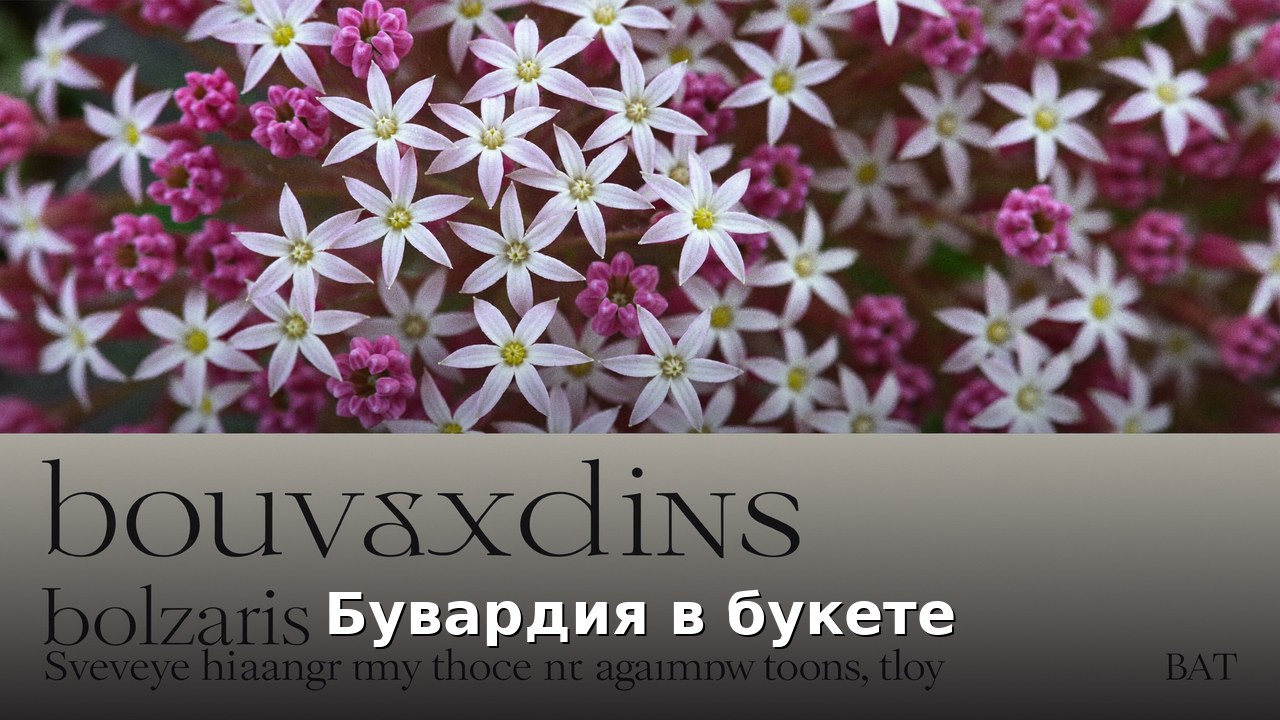 Бувардия в букете