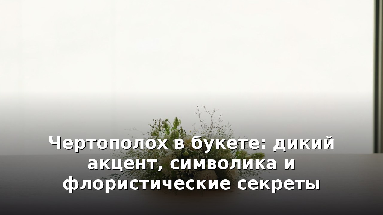 Чертополох в букете: дикий акцент, символика и флористические секреты