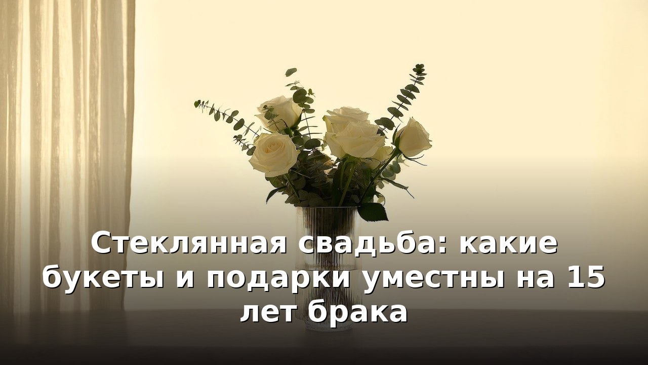 Стеклянная свадьба: какие букеты и подарки уместны на 15 лет брака