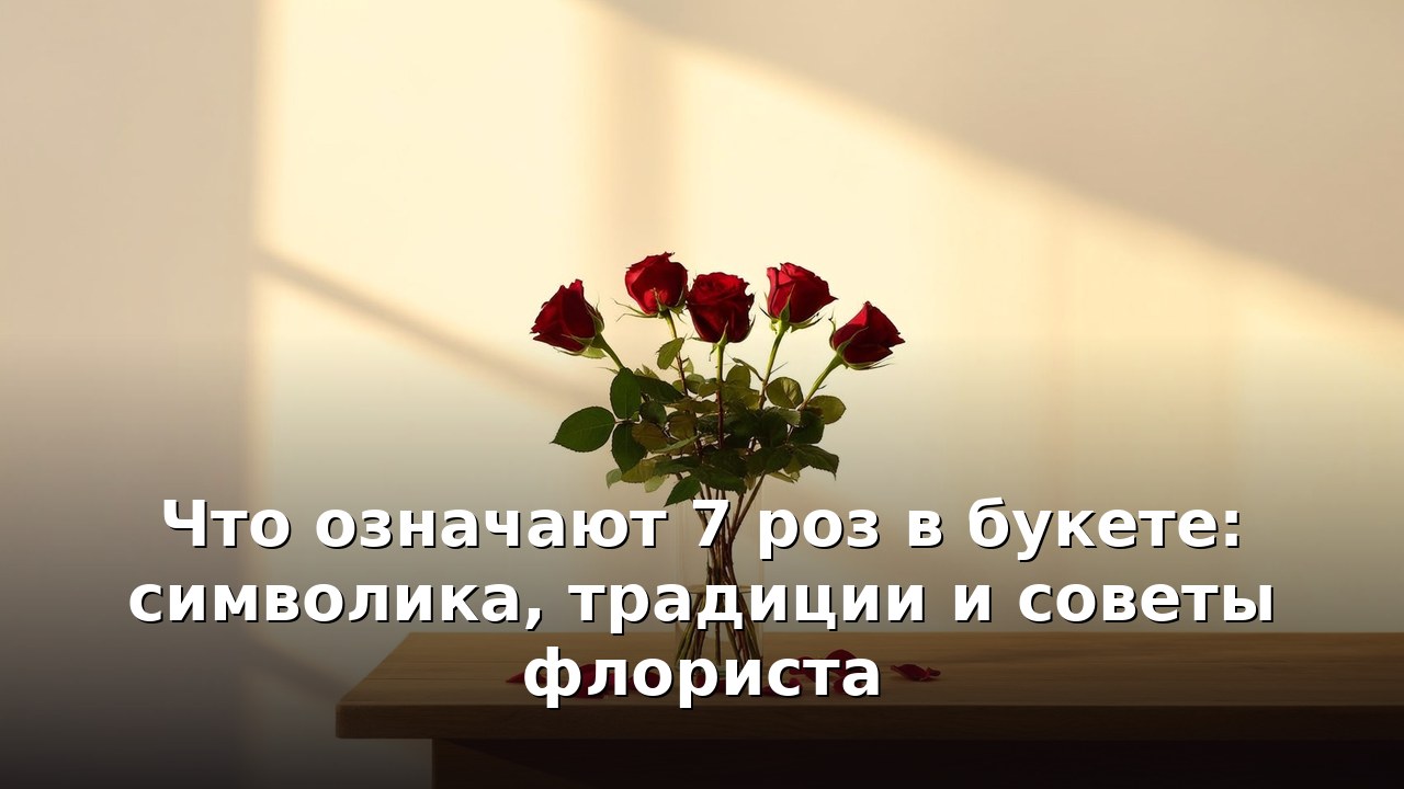 Что означают 7 роз в букете: символика, традиции и советы флориста