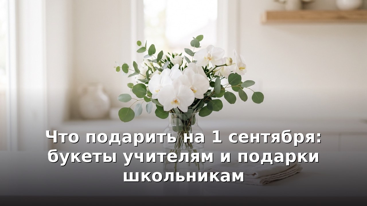 Что подарить на 1 сентября: букеты учителям и подарки школьникам