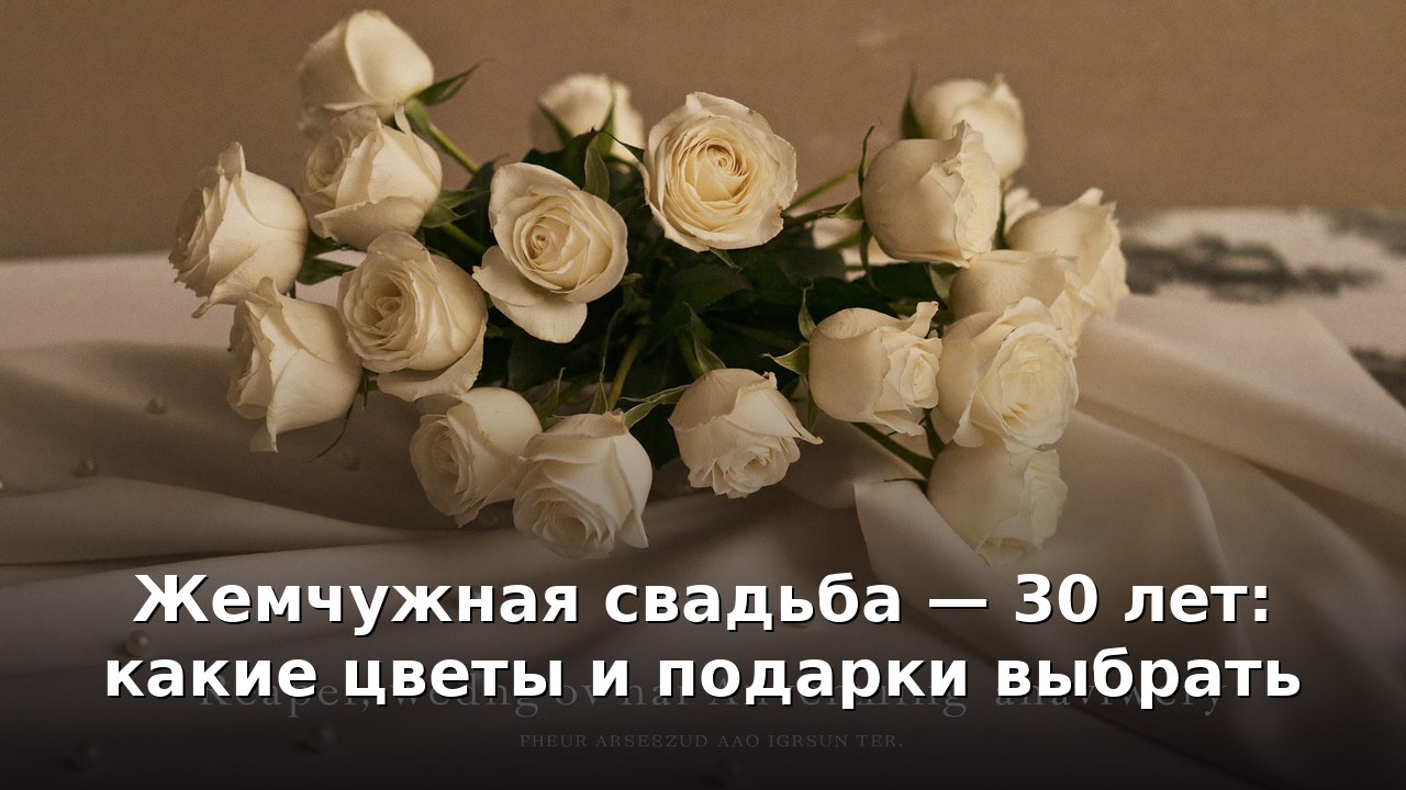 Жемчужная свадьба — 30 лет: какие цветы и подарки выбрать