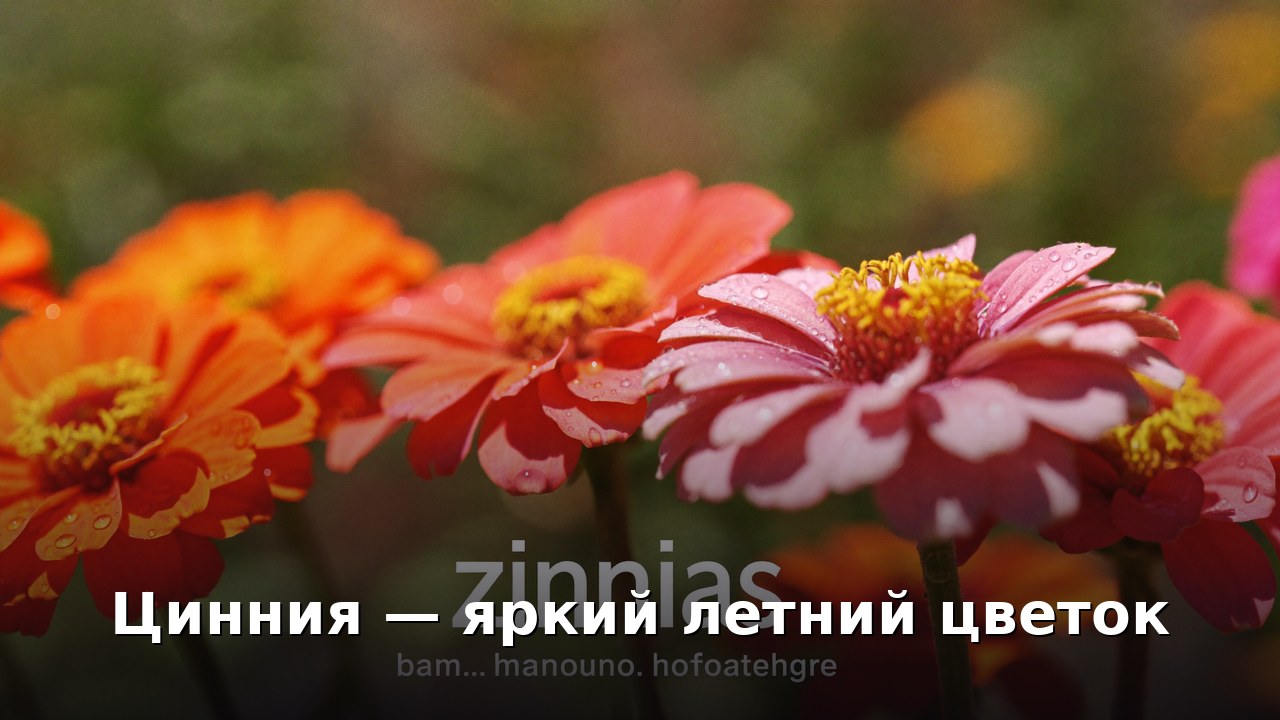 Цинния — яркий летний цветок