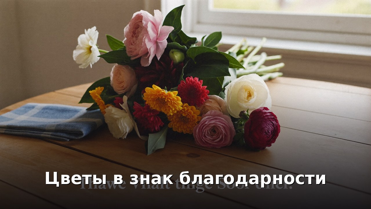 Цветы в знак благодарности