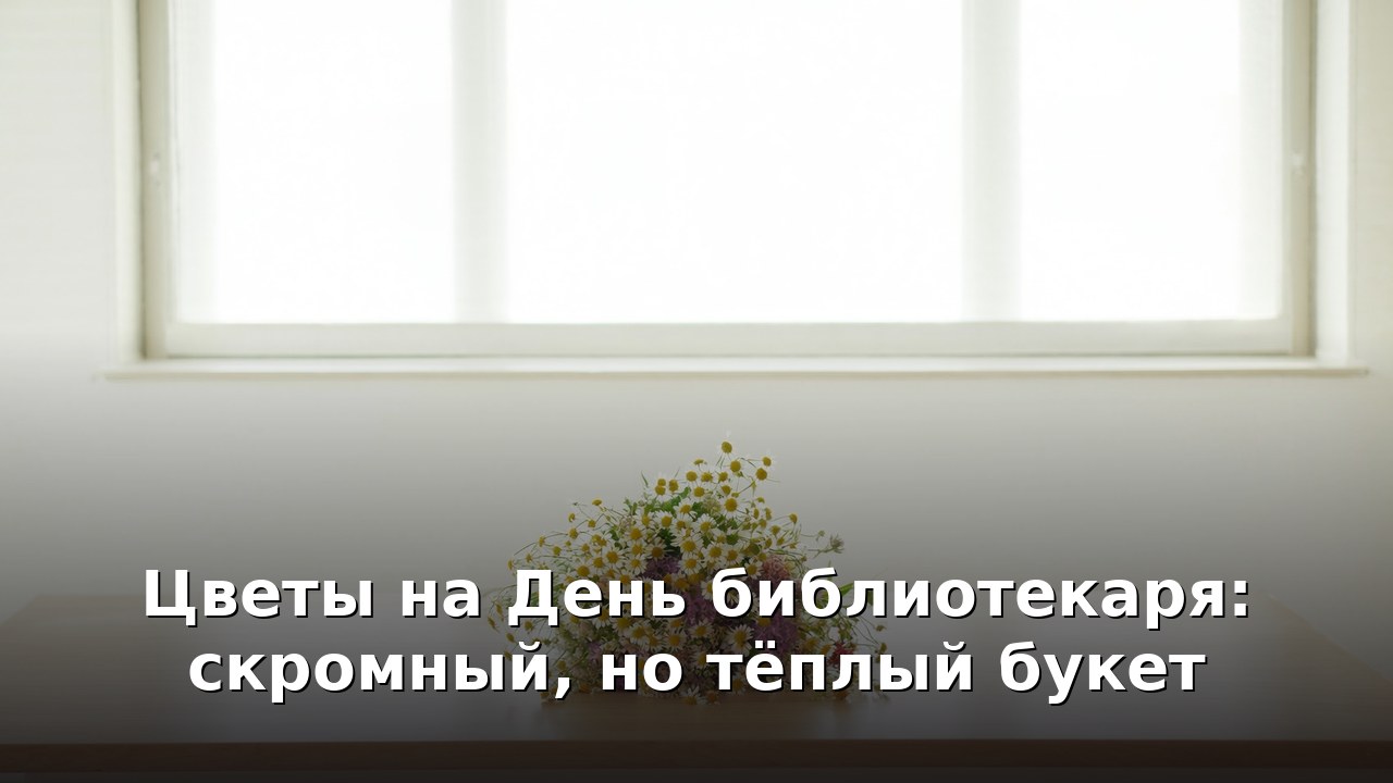 Цветы на День библиотекаря: скромный, но тёплый букет