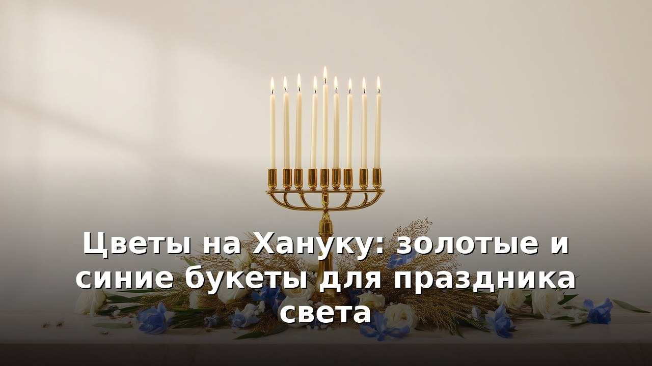 Цветы на Хануку: золотые и синие букеты для праздника света