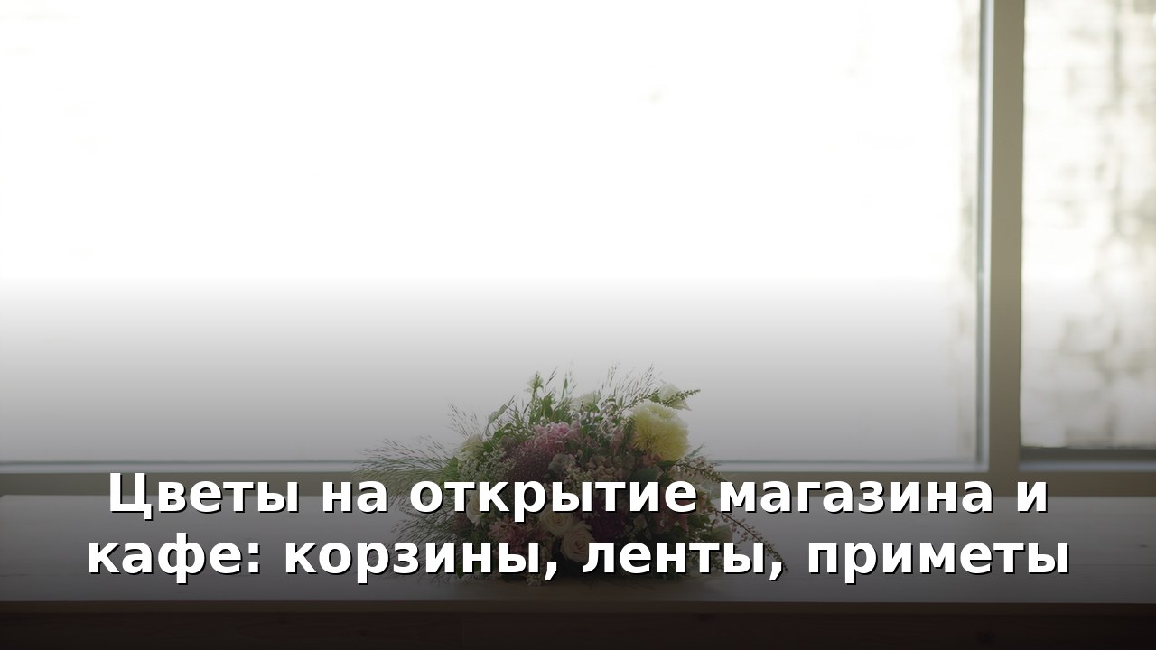 Цветы на открытие магазина и кафе: корзины, ленты, приметы