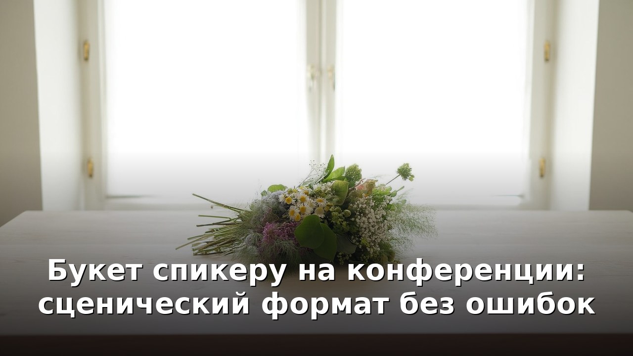 Букет спикеру на конференции: сценический формат без ошибок
