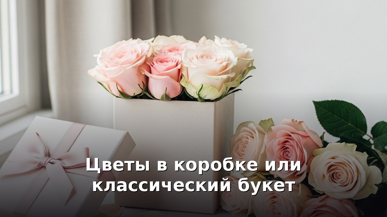 Цветы в коробке или классический букет