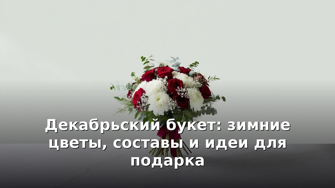 Декабрьский букет: зимние цветы, составы и идеи для подарка