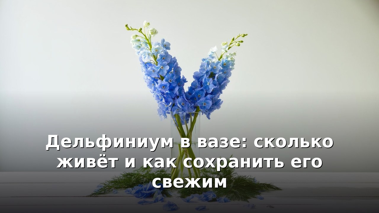 Дельфиниум в вазе: сколько живёт и как сохранить его свежим