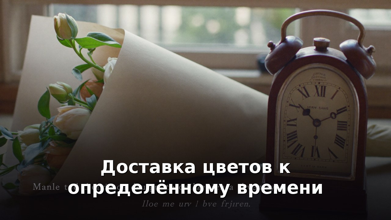 Доставка цветов к определённому времени
