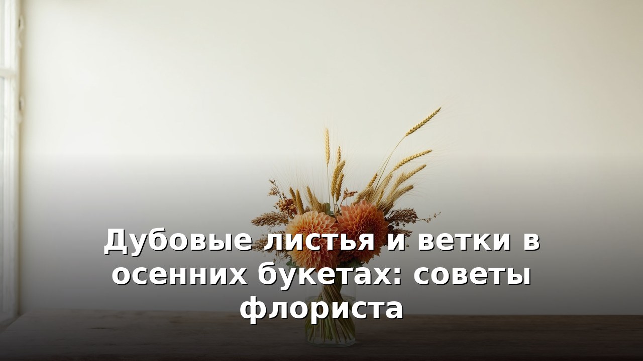 Дубовые листья и ветки в осенних букетах: советы флориста
