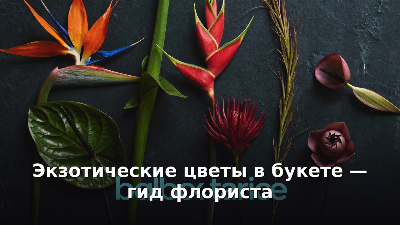 Экзотические цветы в букете — гид флориста